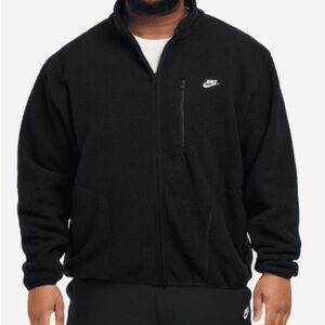 NEW Nike Sportswear Club Fleece Sherpa Black Jacket FZ0888-010 Men’s Size 2XL